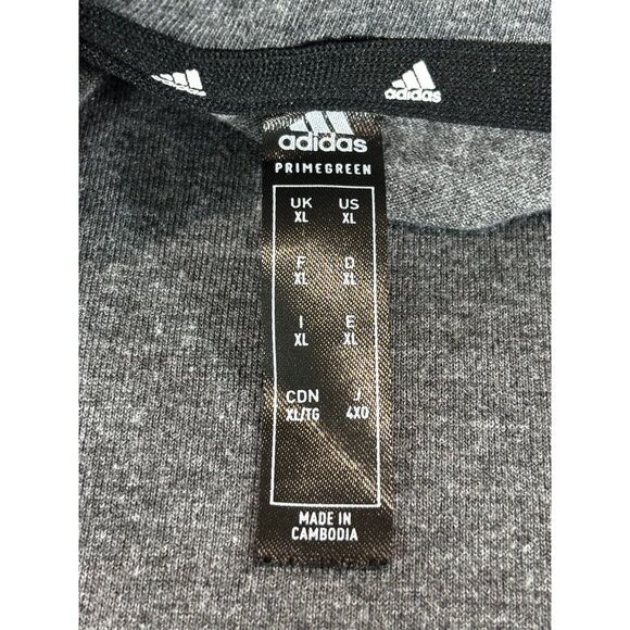 Adidas Primegreen Mens T-Shirt XL Gray Sustainable Performance Athletic Wear - Picture 4 of 13